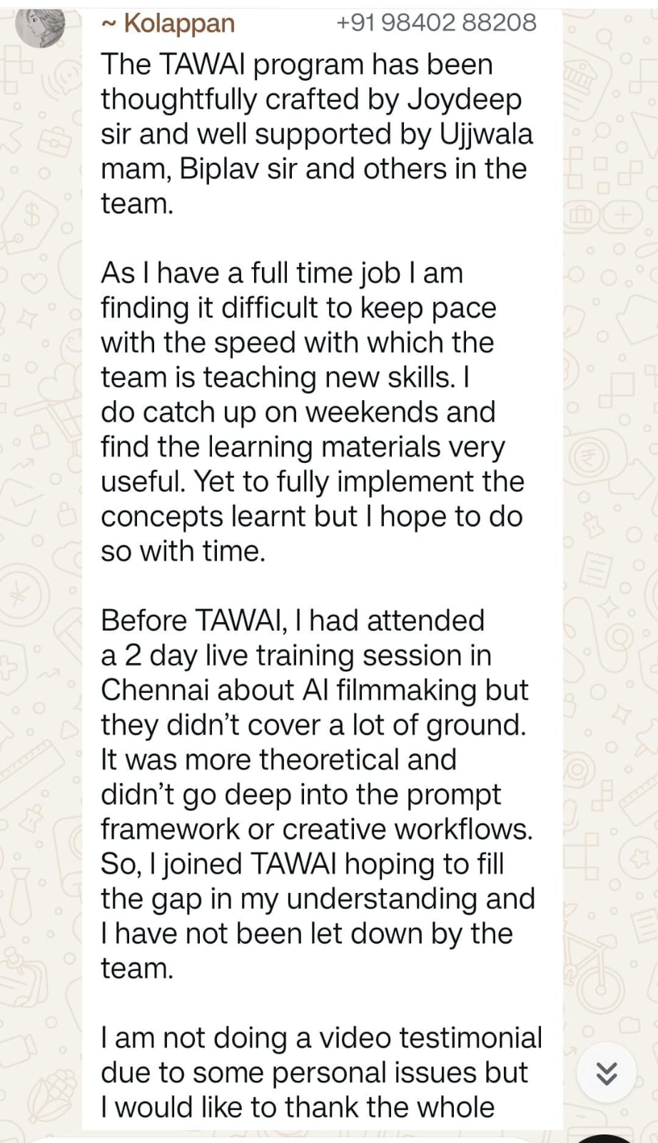 Student testimonial 7