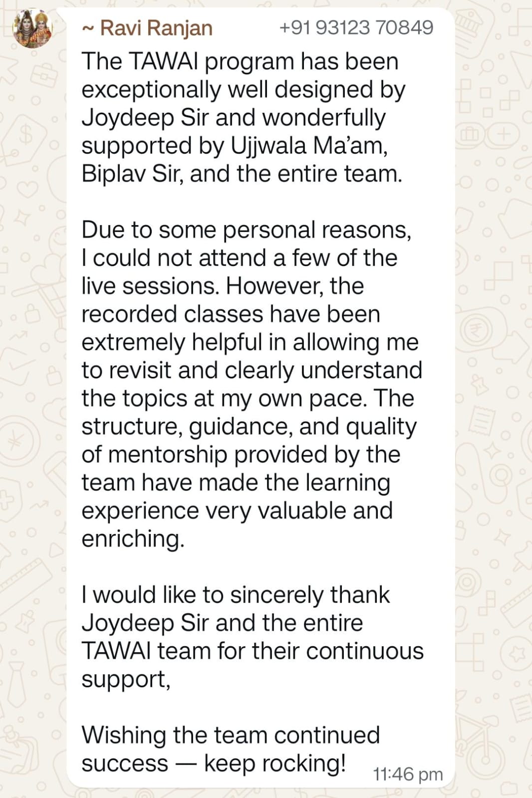 Student testimonial 6